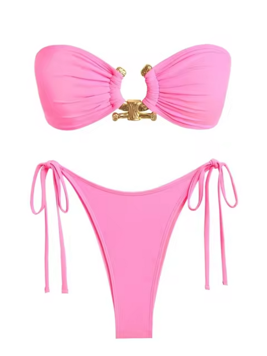 Pink Delight Bandeau Bikini